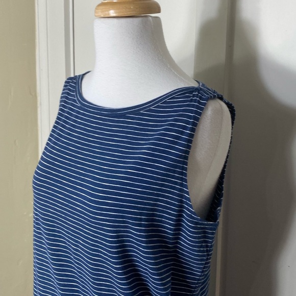 🎉LAST CALL🎉 Carve Designs Mandy Navy Striped Drop Waist Pocket Dress (Snag) M - Picture 5 of 14